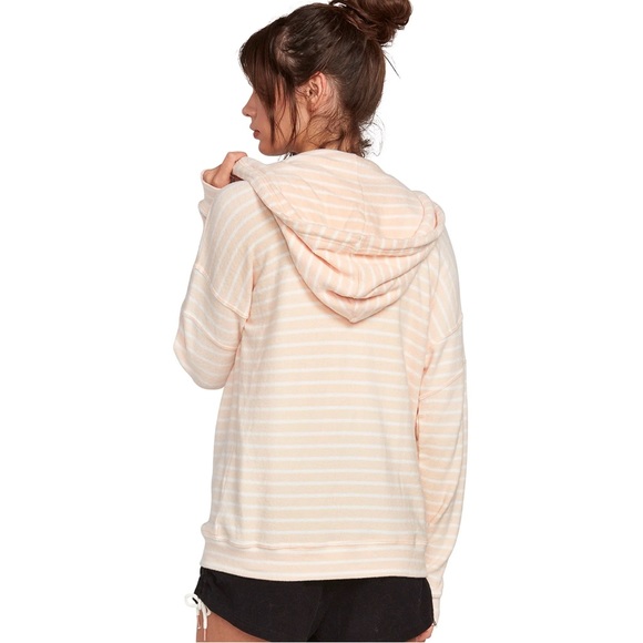 Volcom shorts and hoodie matching set. Pink and white stripe - Picture 3 of 9